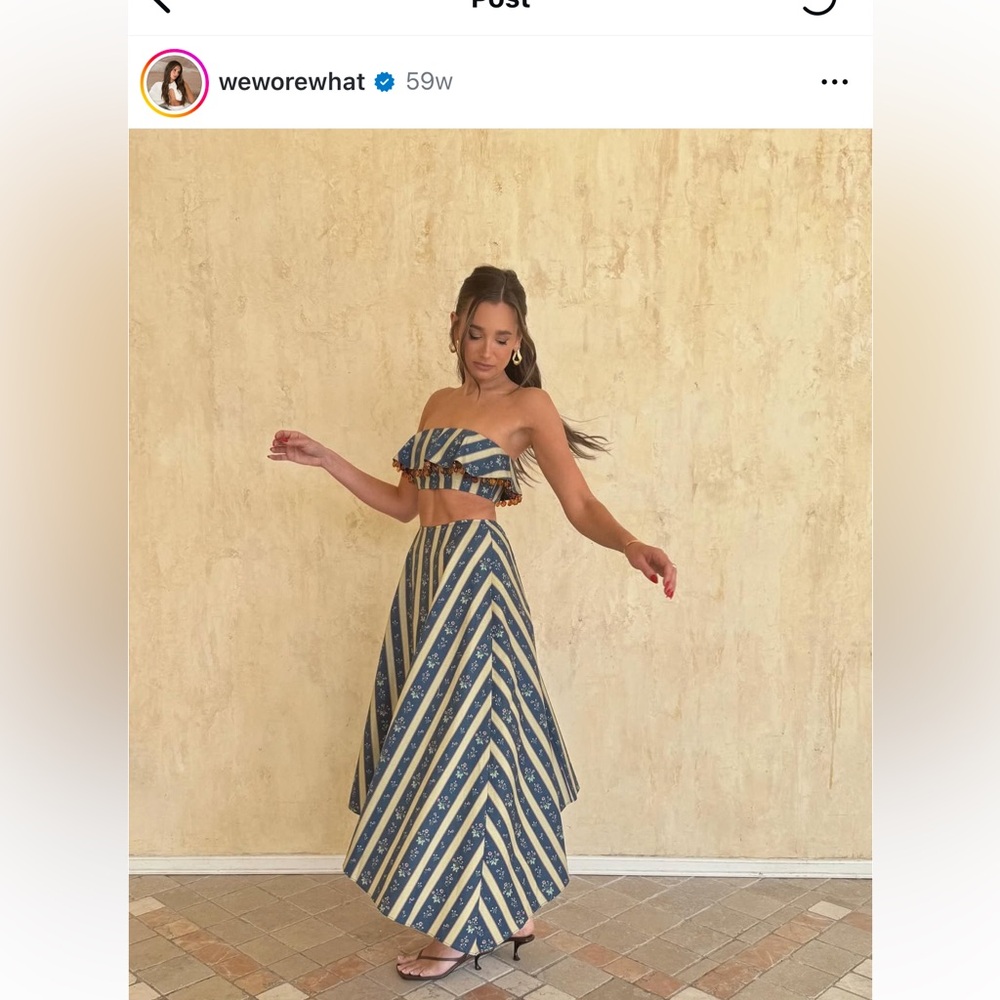 We Wore What Two Piece Skirt Set Worn Once SIZE 2 TOP AND BOTTOM